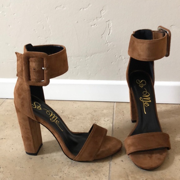 So Me Shoes - Brown Suede heels